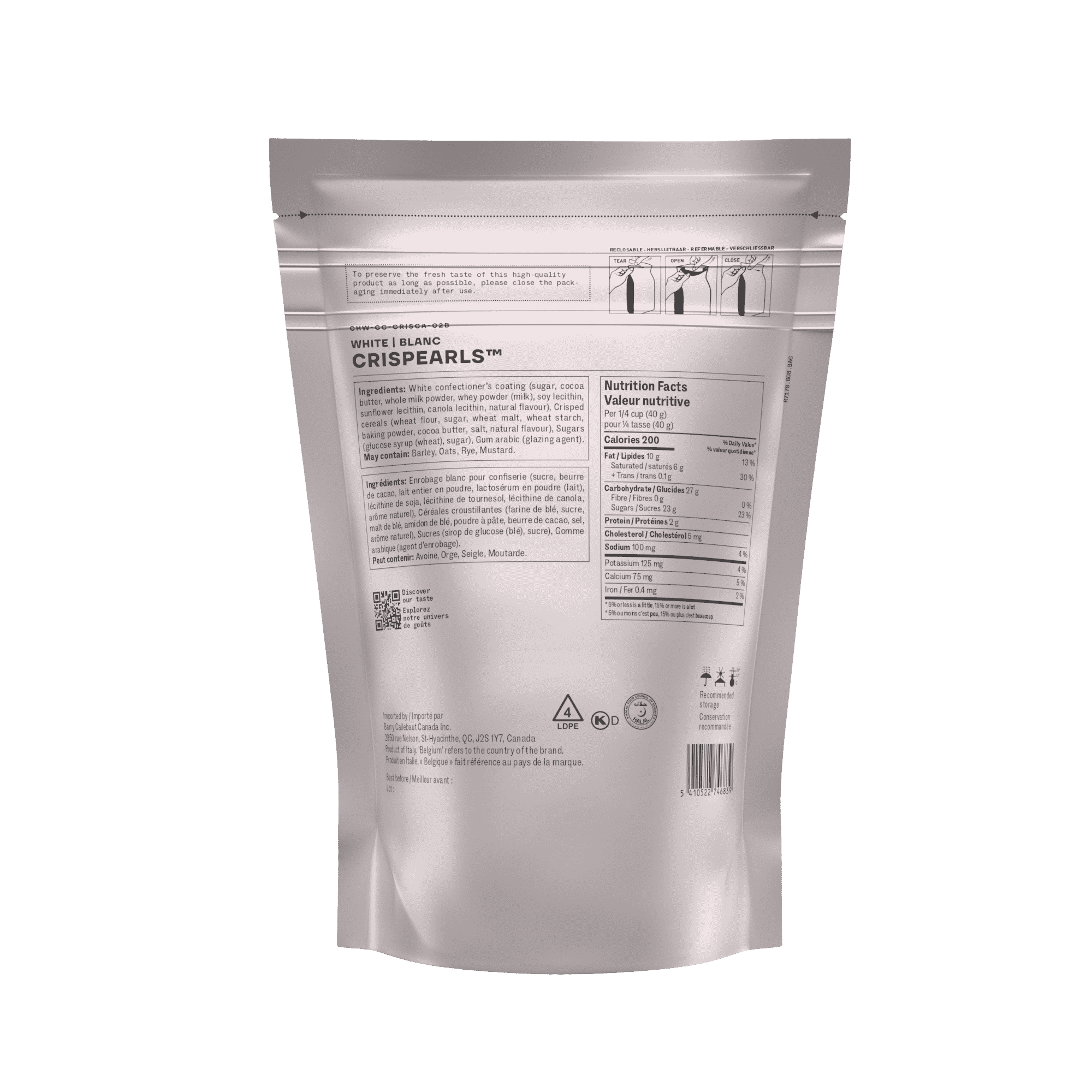 White Chocolate Crispearls 800g, , small
